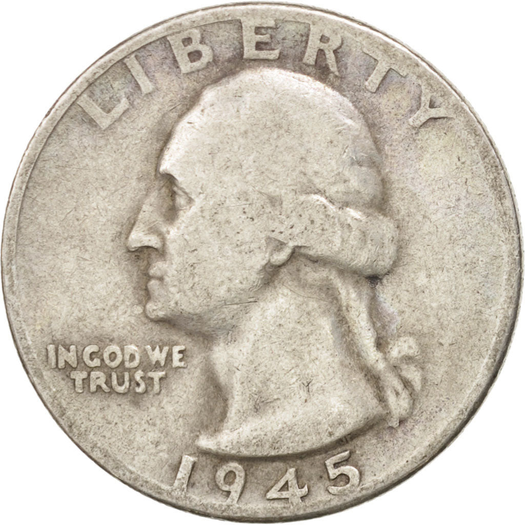United States, Washington Quarter, 1945, Denver, KM:164, VF(20-25)