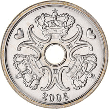 Coin, Denmark, Margrethe II, Krone, 2006, Brondby, MS(64), Copper-nickel