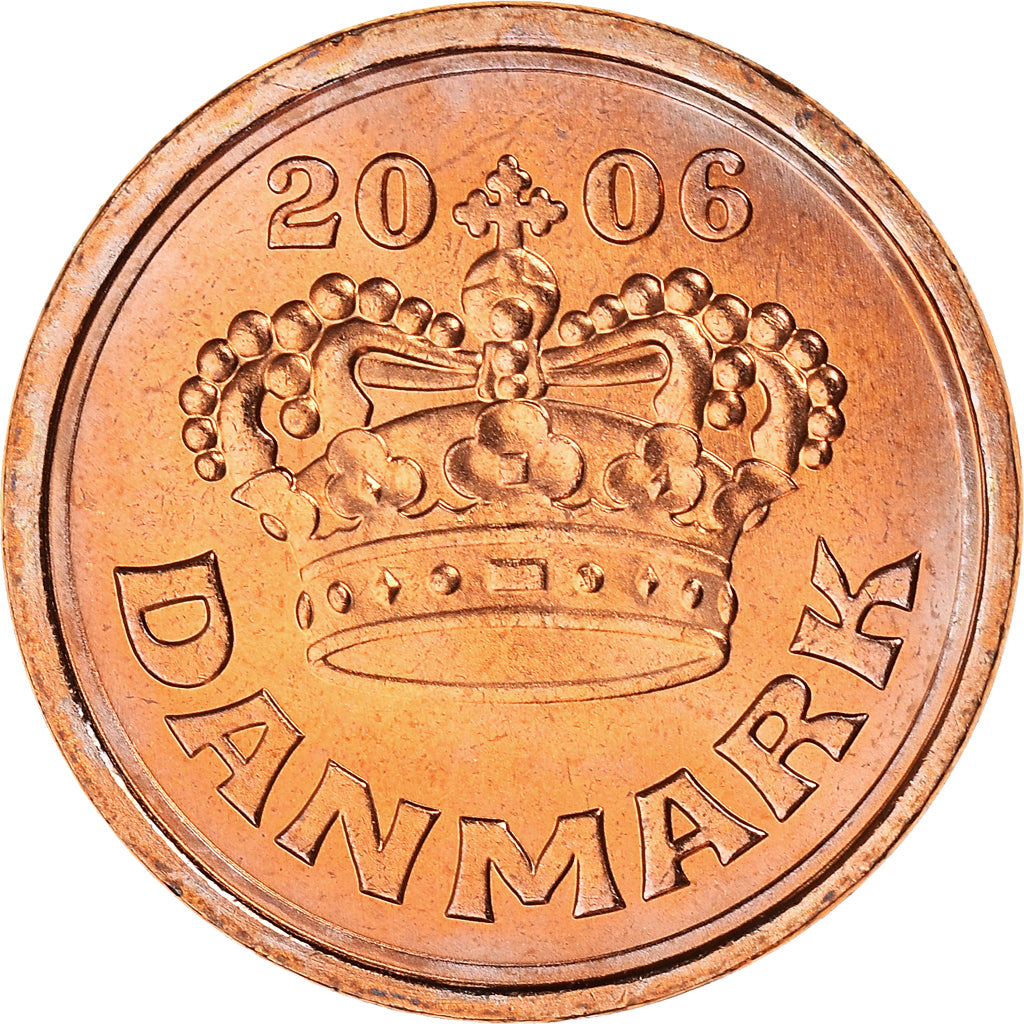 Coin, Denmark, Margrethe II, 50 Öre, 2006, Brondby, MS(63), Bronze, KM:866.3