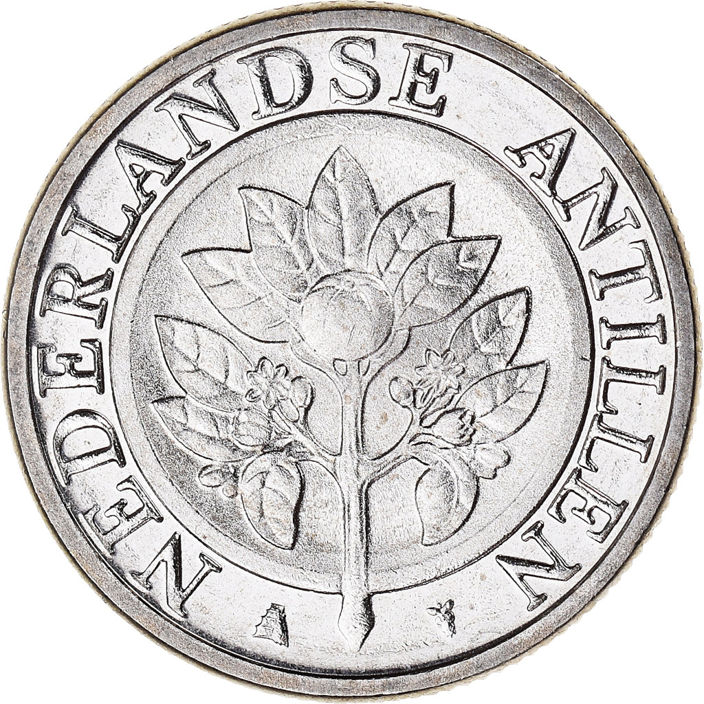 Moneta, Antille olandesi, Beatrix, 25 Cents, 2004, SPL, Acciaio lega nichel