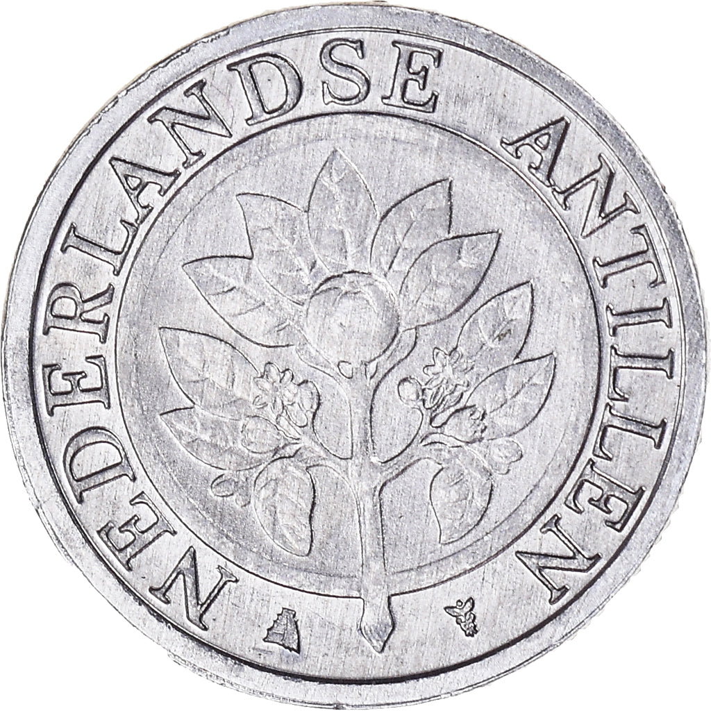Coin, Netherlands Antilles, Beatrix, 5 Cents, 2004, MS(60-62), Aluminum, KM:33
