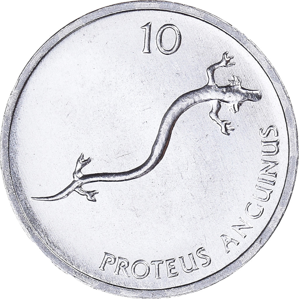 Coin, Slovenia, 10 Stotinov, 1992, MS(65-70), Aluminum, KM:7
