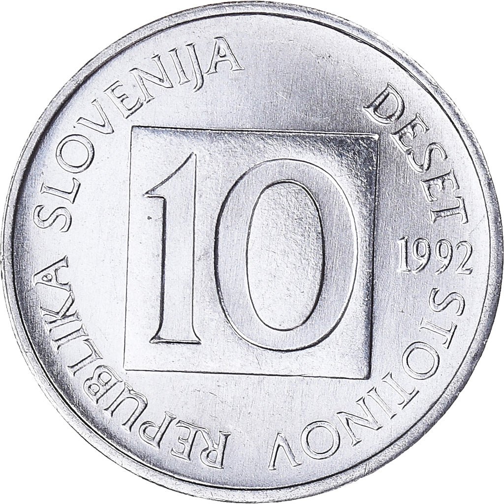 Coin, Slovenia, 10 Stotinov, 1992, MS(65-70), Aluminum, KM:7