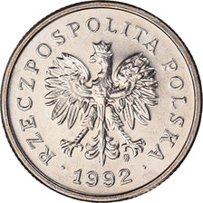 Coin, Poland, Zloty, 1992, Warsaw, MS(60-62), Copper-nickel, KM:282