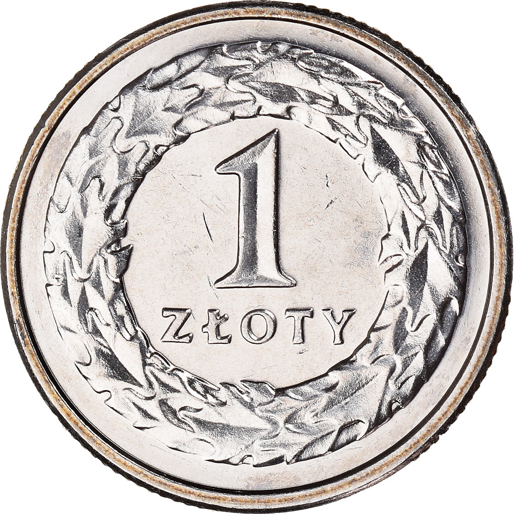Coin, Poland, Zloty, 1992, Warsaw, MS(60-62), Copper-nickel, KM:282