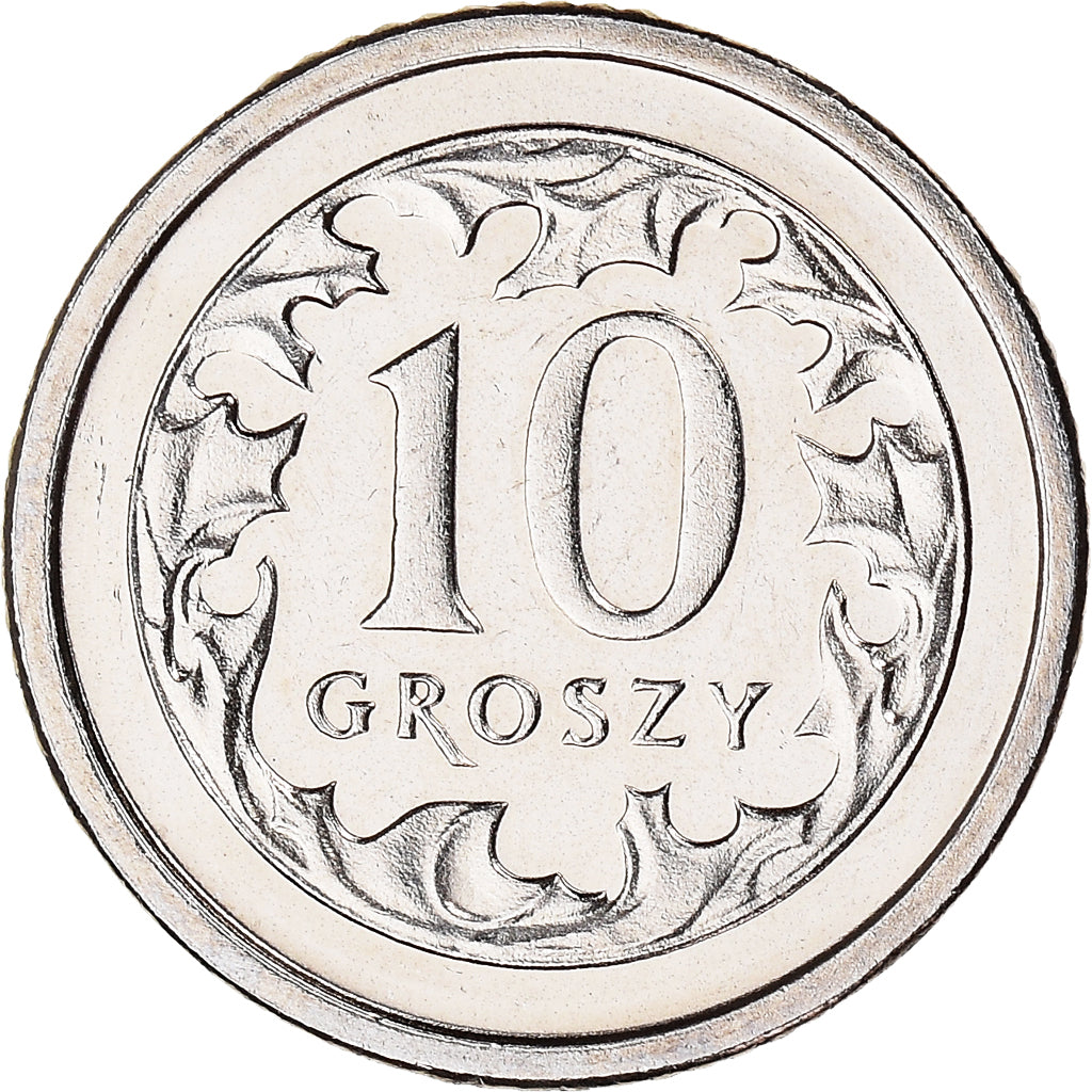 Monnaie, Pologne, 10 Groszy, 2004, Warsaw, SPL, Cupro-nickel, KM:279