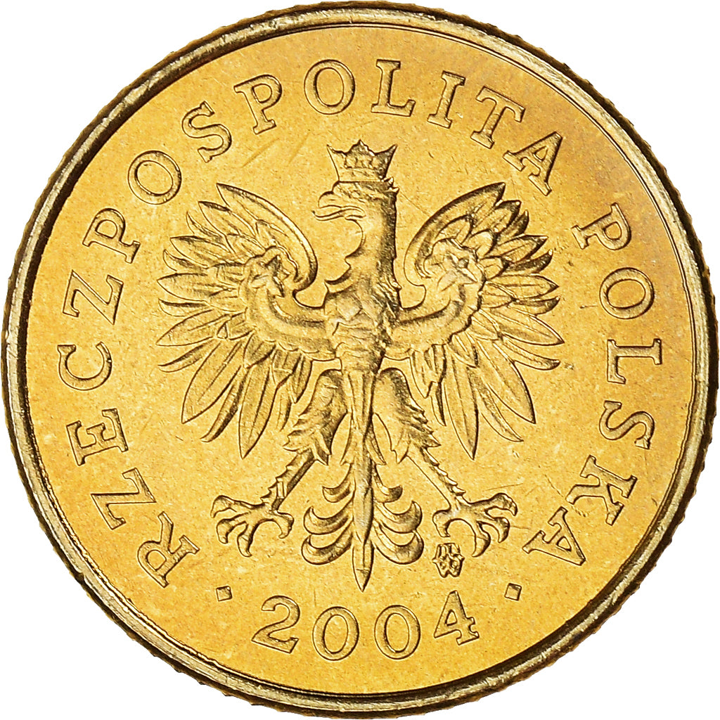 Moneta, Polska, Margrethe II, Grosz, 2004, Warsaw, MS(60-62), Mosiądz, KM:276