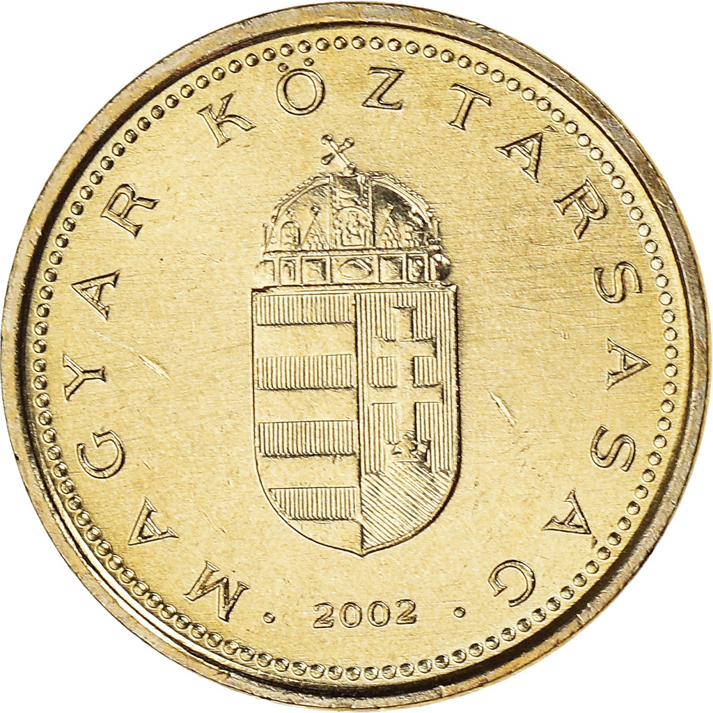 Coin, Hungary, Forint, 2002, Budapest, MS(60-62), Nickel-brass, KM:692