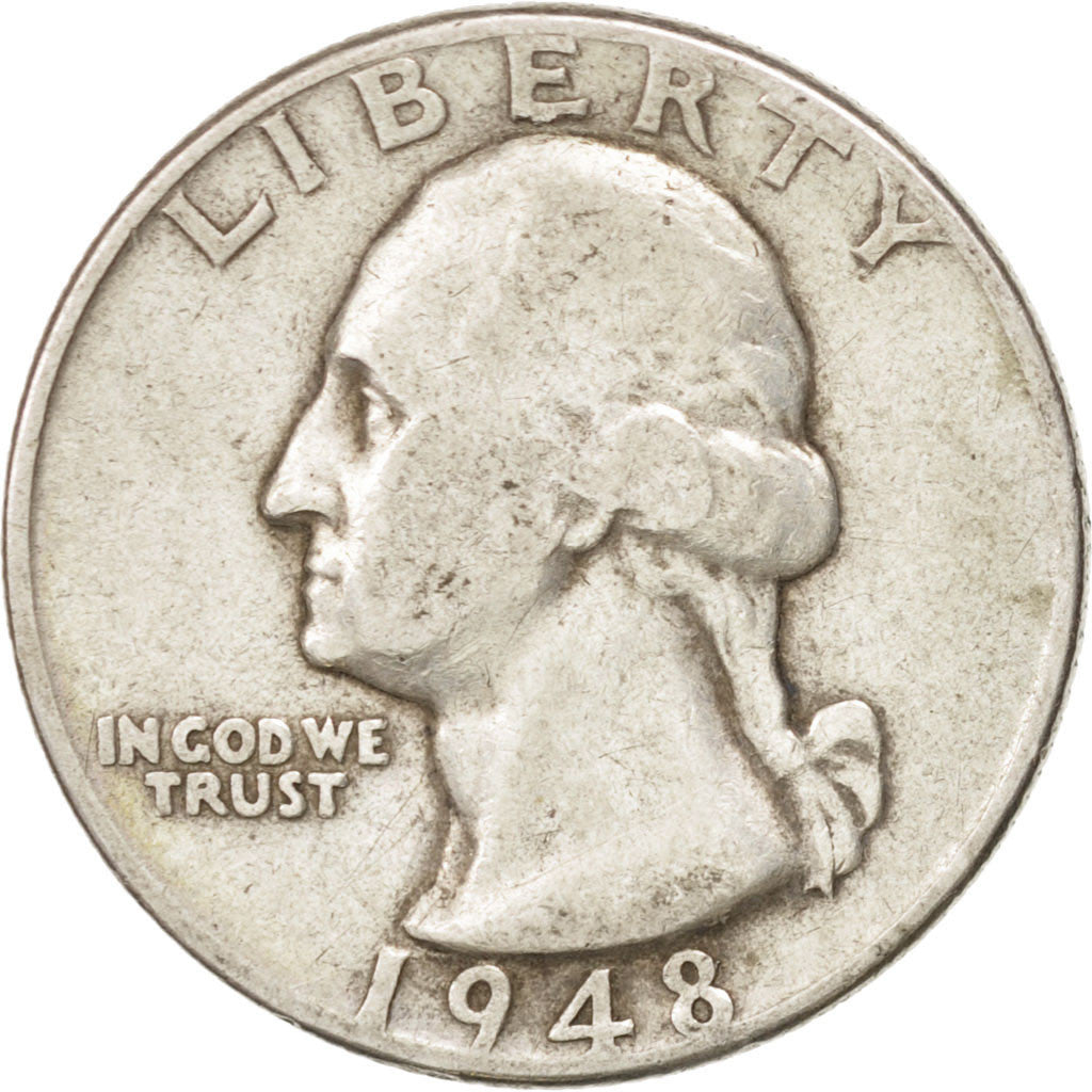 United States, Washington Quarter, 1948, Philadelphia, KM:164, TTB