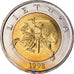 Coin, Lithuania, 5 Litai, 1998, AU(50-53), Bi-Metallic, KM:113