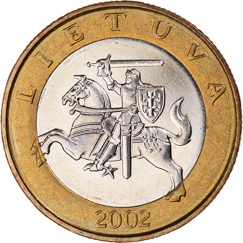 Coin, Lithuania, 2 Litai, 2002, MS(60-62), Bi-Metallic, KM:112