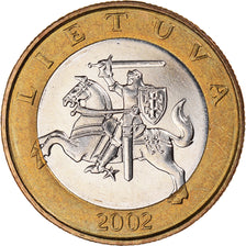 Coin, Lithuania, 2 Litai, 2002, MS(60-62), Bi-Metallic, KM:112