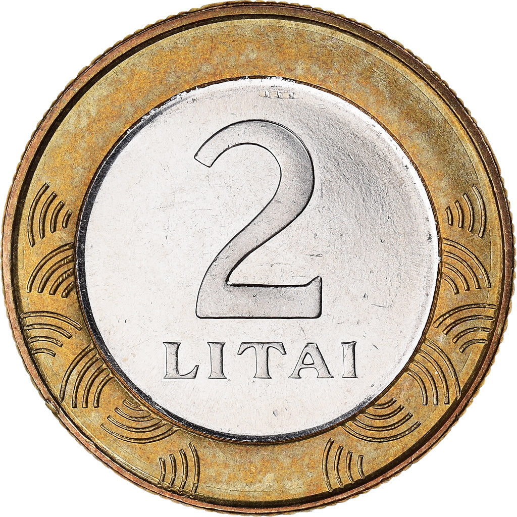 Coin, Lithuania, 2 Litai, 2002, MS(60-62), Bi-Metallic, KM:112