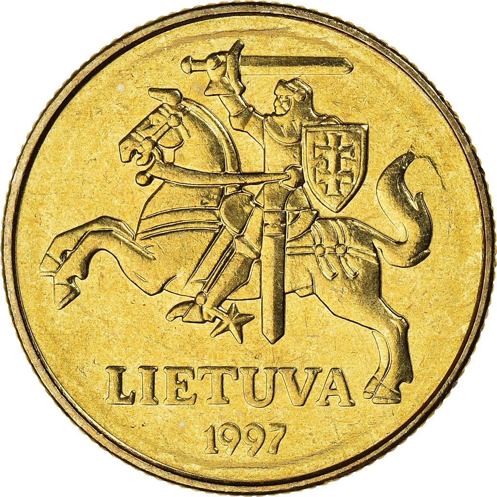Coin, Lithuania, 50 Centu, 1997, MS(63), Nickel-brass, KM:108