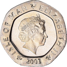 Moneta, Isola di Man, Elizabeth II, 20 Pence, 2003, Pobjoy Mint, SPL