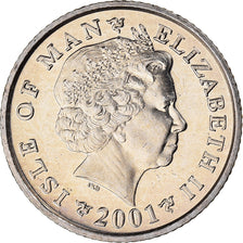 Moneta, Wyspa Man, Elizabeth II, 10 Pence, 2001, Pobjoy Mint, MS(60-62)