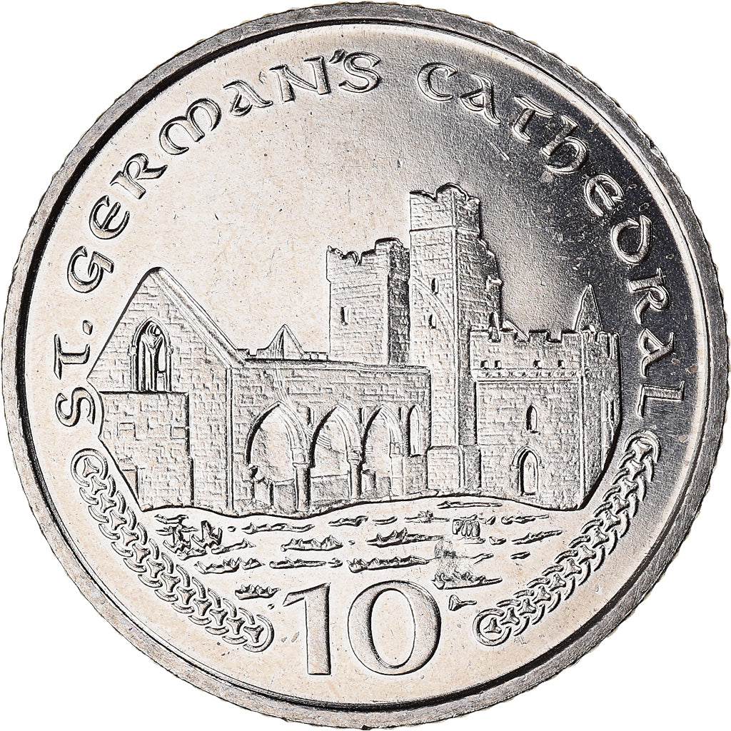 Moneta, Wyspa Man, Elizabeth II, 10 Pence, 2001, Pobjoy Mint, MS(60-62)