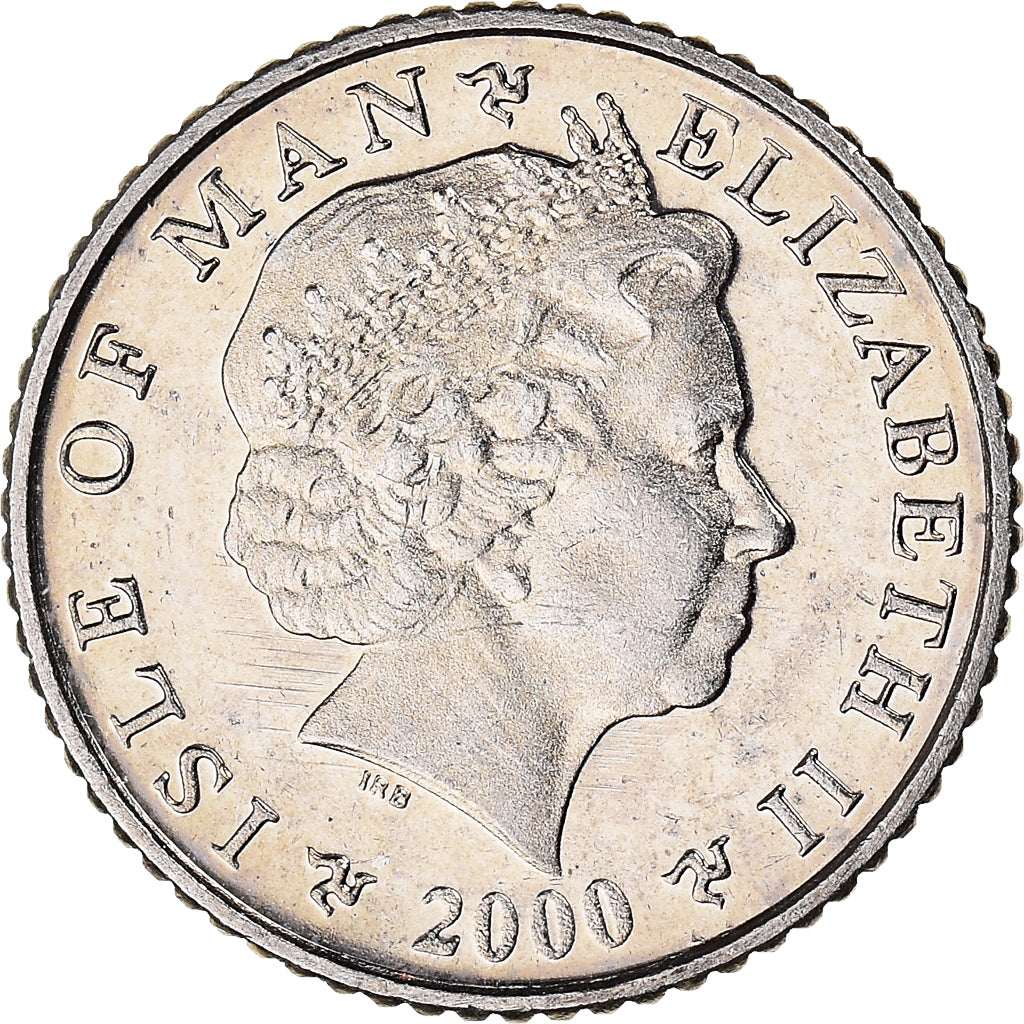 Coin, Isle of Man, Elizabeth II, 5 Pence, 2000, Pobjoy Mint, AU(55-58)