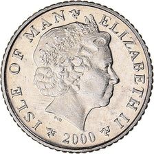 Coin, Isle of Man, Elizabeth II, 5 Pence, 2000, Pobjoy Mint, AU(55-58)