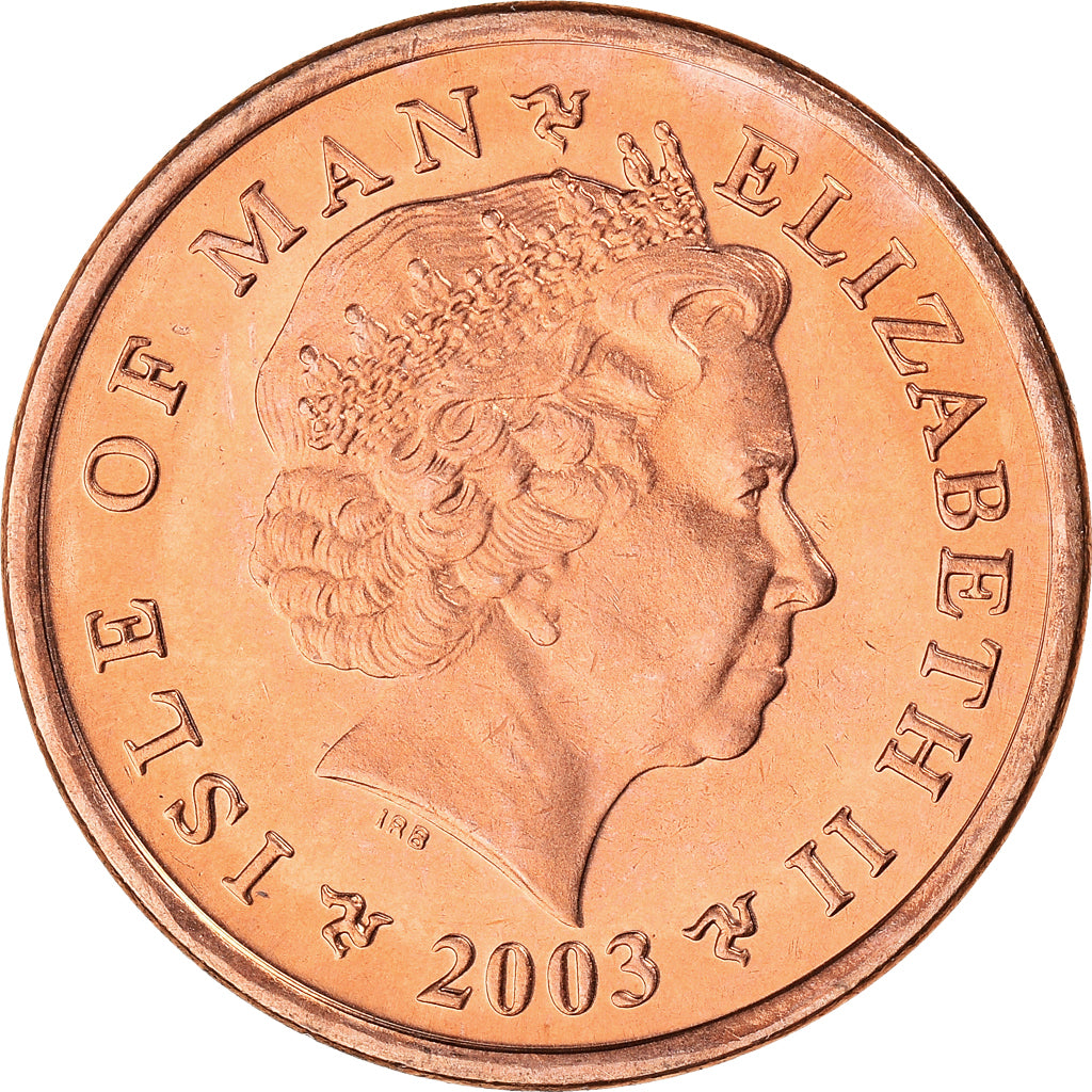 Coin, Isle of Man, Elizabeth II, 2 Pence, 2003, Pobjoy Mint, MS(63), Copper