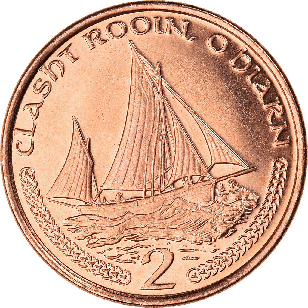 Coin, Isle of Man, Elizabeth II, 2 Pence, 2003, Pobjoy Mint, MS(63), Copper