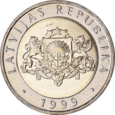 Coin, Latvia, 2 Lati, 1999, MS(60-62), Bi-Metallic, KM:38