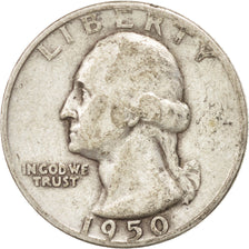 United States, Washington Quarter, 1950, Denver, KM:164, EF(40-45)