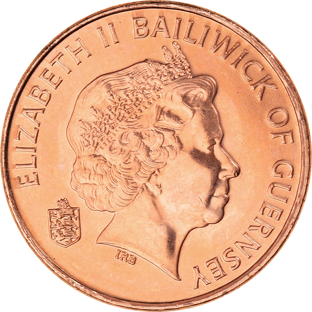 Coin, Guernsey, Elizabeth II, 2 Pence, 2003, British Royal Mint, MS(64), Copper