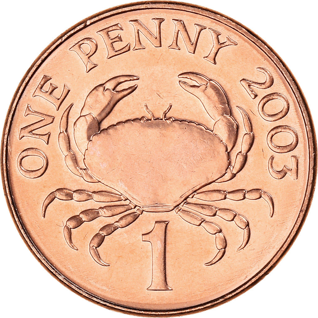 Coin, Guernsey, Elizabeth II, Penny, 2003, MS(64), Copper Plated Steel, KM:89