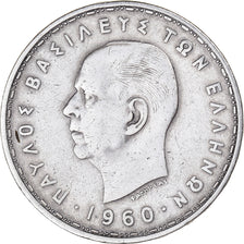 Coin, Greece, Paul I, 20 Drachmai, 1960, EF(40-45), Silver, KM:73