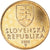 Moneda, Eslovaquia, Koruna, 2002, SC+, Bronce chapado en acero, KM:12