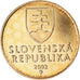 Coin, Slovakia, Koruna, 2002, MS(64), Bronze Plated Steel, KM:12