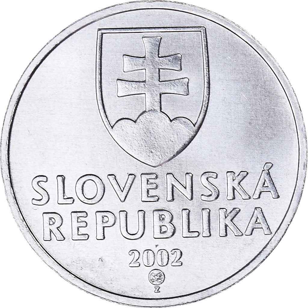 Coin, Slovakia, 10 Halierov, 2002, MS(64), Aluminum, KM:17