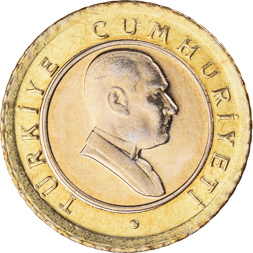 Coin, Turkey, 50 New Kurus, 2006, Istanbul, MS(63), Bi-Metallic, KM:1168