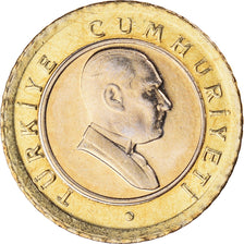 Coin, Turkey, 50 New Kurus, 2006, Istanbul, MS(63), Bi-Metallic, KM:1168