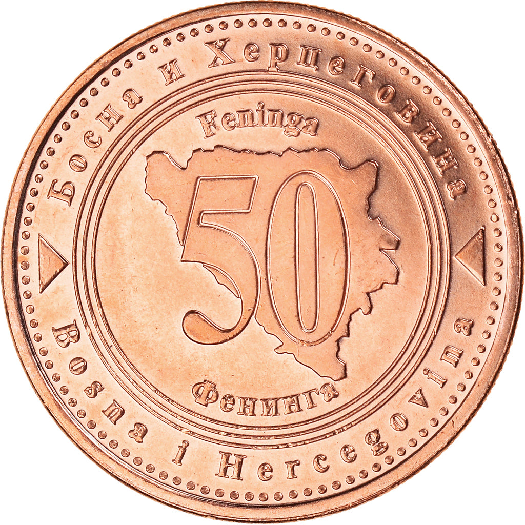 Monnaie, Bosnie-Herzégovine, 50 Feninga, 2007, SPL, Cuivre plaqué acier