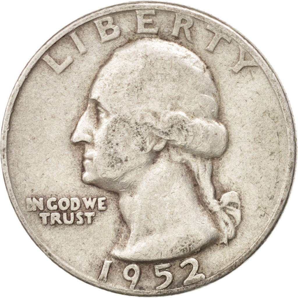 United States, Washington Quarter, 1952, Philadelphia, KM:164, VF(30-35)