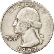 United States, Washington Quarter, 1952, Philadelphia, KM:164, VF(30-35)