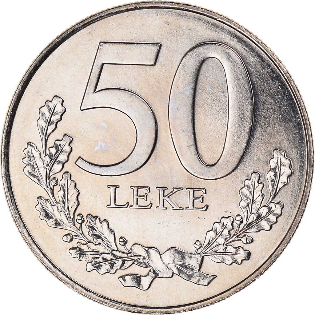 Coin, Albania, 50 Lekë, 1996, MS(63), Copper-nickel, KM:79