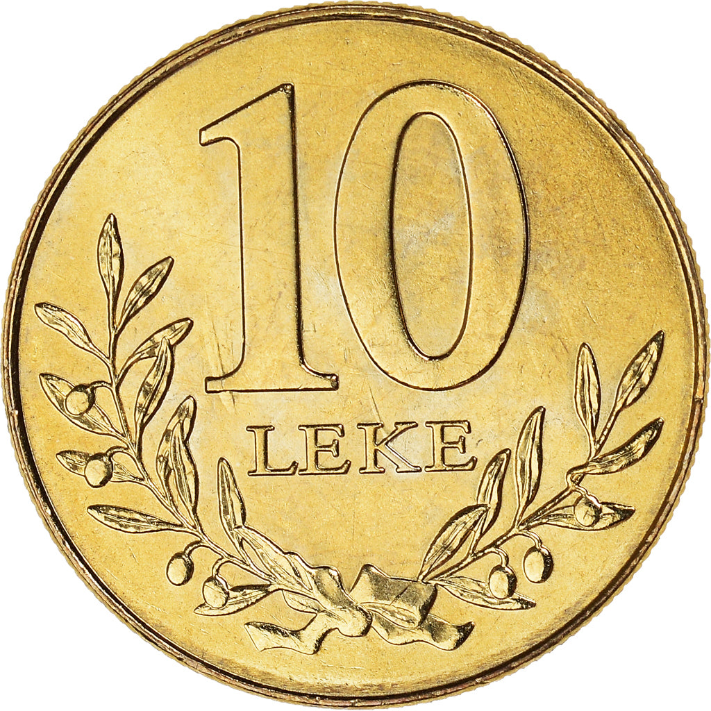 Coin, Albania, 10 Lekë, 2000, Rome, MS(64), Aluminum-Bronze, KM:77