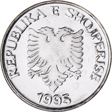 Coin, Albania, 5 Lekë, 1995, Rome, MS(60-62), Nickel plated steel, KM:76