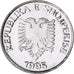 Coin, Albania, 5 Lekë, 1995, Rome, MS(60-62), Nickel plated steel, KM:76