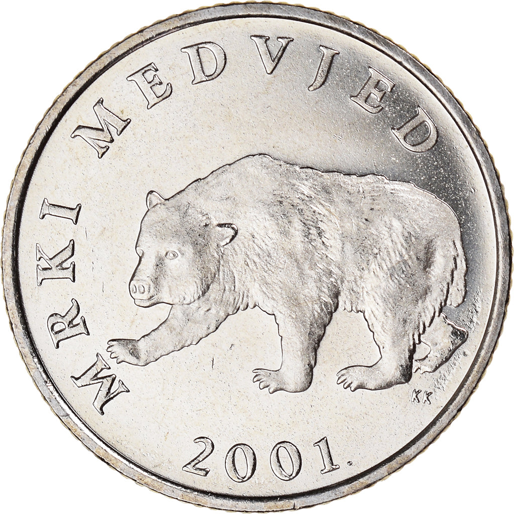 Coin, Croatia, 5 Kuna, 2001, MS(63), Copper-Nickel-Zinc, KM:11