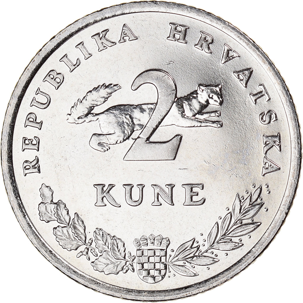 Coin, Croatia, 2 Kune, 2003, MS(60-62), Copper-Nickel-Zinc, KM:10