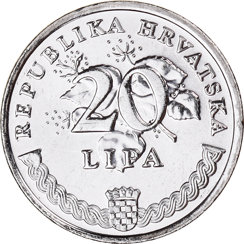 Coin, Croatia, 20 Lipa, 2005., MS(63), Copper-Nickel-Zinc