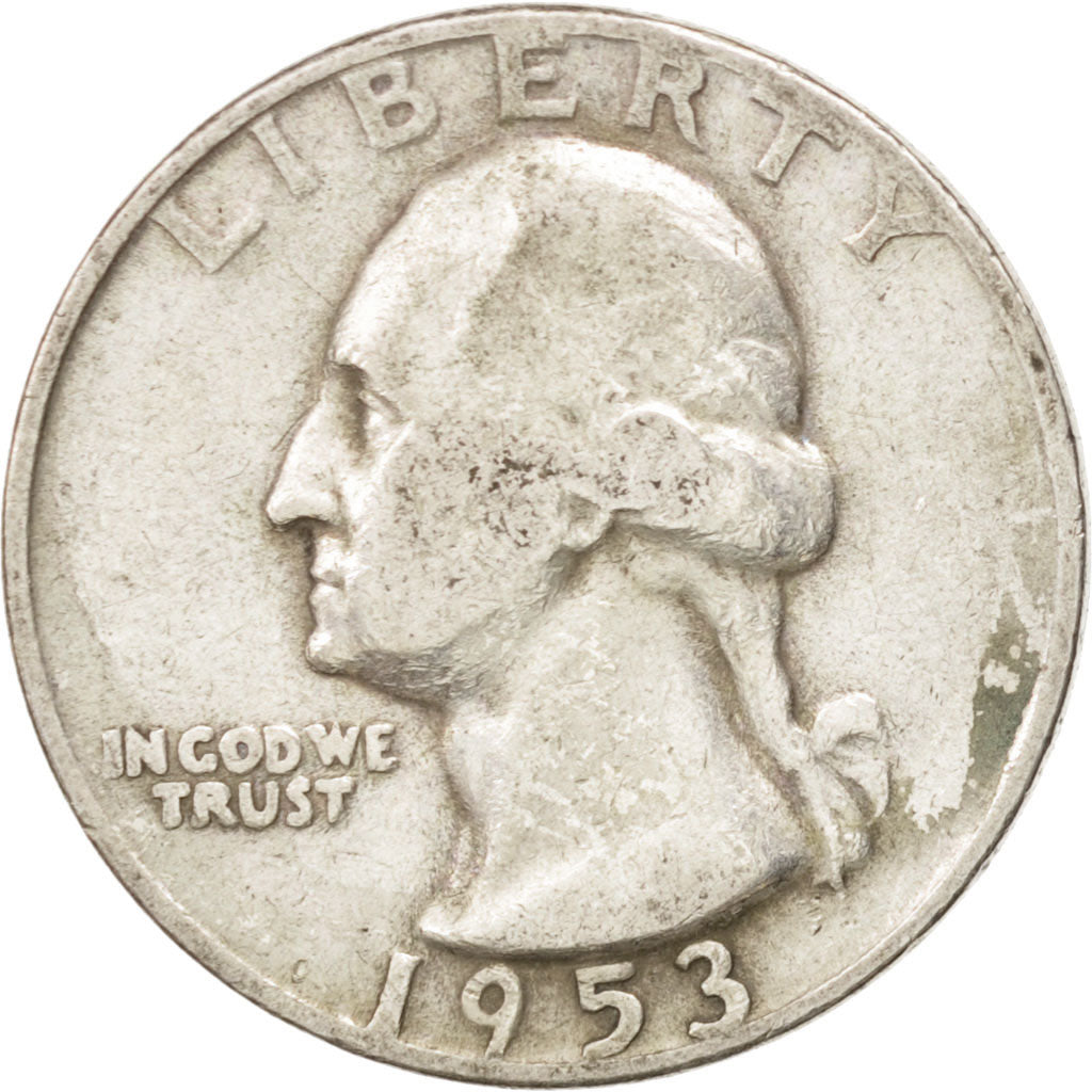 United States, Washington Quarter, 1953, Philadelphia, KM:164, VF(30-35)