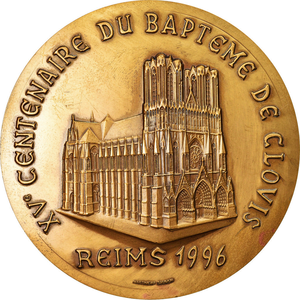 France, Medal, XVème Centenaire du Baptème de Clovis, Reims, History, 1996