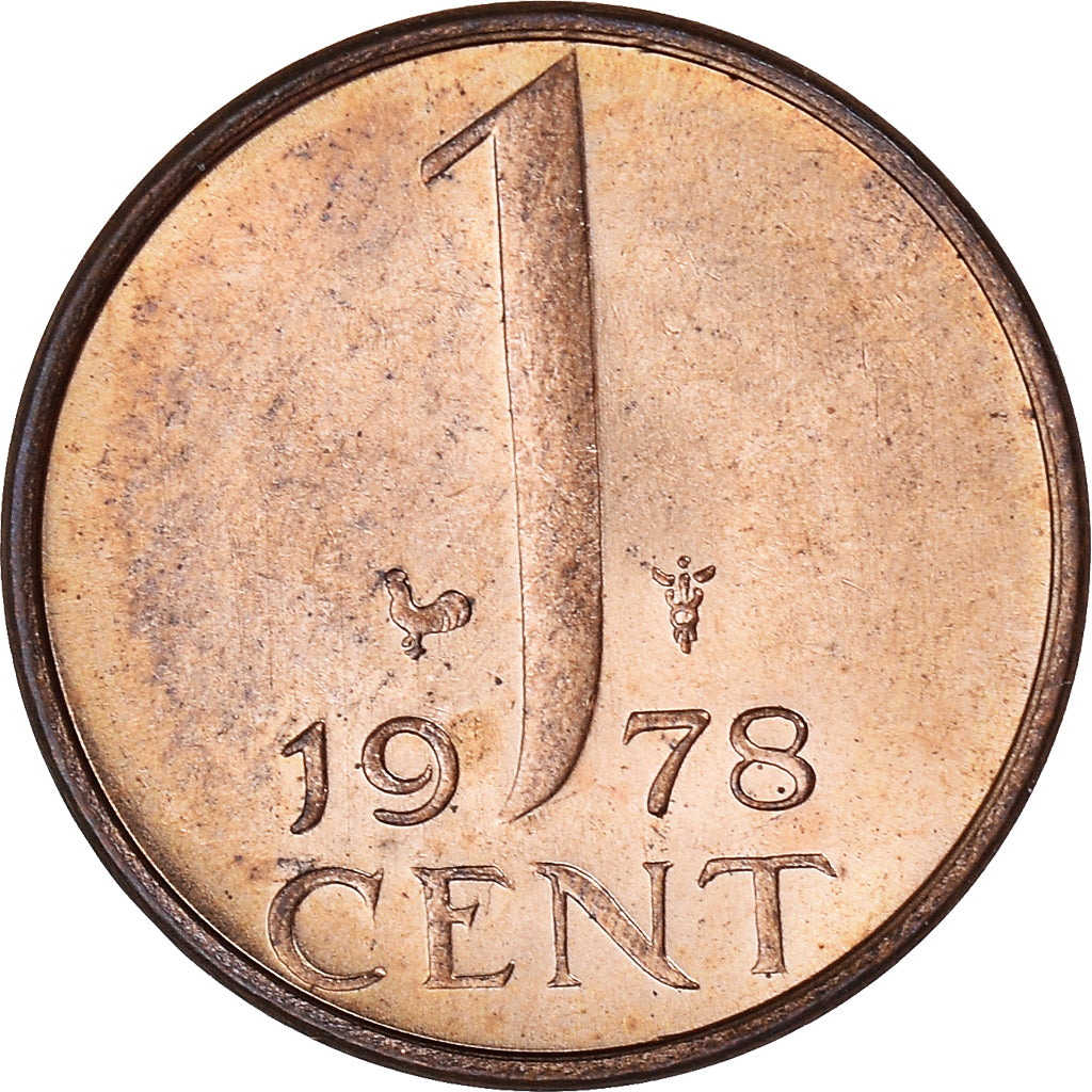 Coin, Netherlands, Juliana, Cent, 1978, AU(55-58), Bronze, KM:180