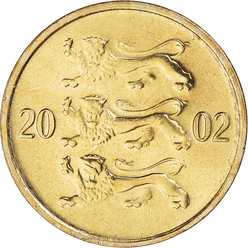 Munten, Estland, 10 Senti, 2002, no mint, PR+, Aluminum-Bronze, KM:22