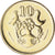 Moeda, Chipre, 10 Cents, 2002, MS(60-62), Níquel-Latão, KM:56.3